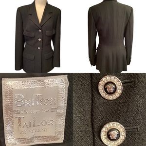 Vintage Peter‎ So British Tailor Custom Made Blazer Jacket and bling butt…